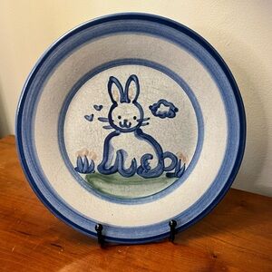 M. A. Hadley Pottery Bunny Rabbit Lunch Plate